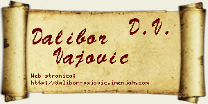 Dalibor Vajović vizit kartica